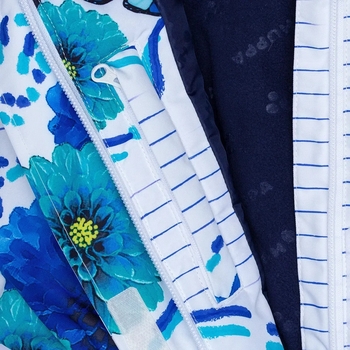 Дитячий зимовий комбінезон Huppa Chloe 1, р.110, білий з принтом (36190130-01020-110) - Pampik - 7