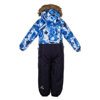 Детский зимний комбинезон Huppa Fenno, р.122, синий с принтом (36240030-82735-122) - Pampik - 2