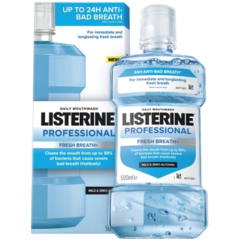 Ополаскиватель для полости рта Listerine Professional Свежее дыхание+, 500 мл - Pampik - 2