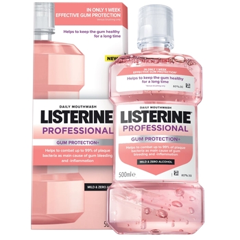 Ополіскувач для ротової порожнини Listerine Professional Захист ясен+, 500 мл - Pampik - 2