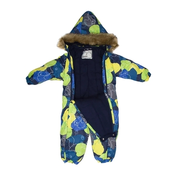 Детский зимний комбинезон Huppa Keira, р.62, темно-синий с принтом (31920030-14786-062) - Pampik - 4