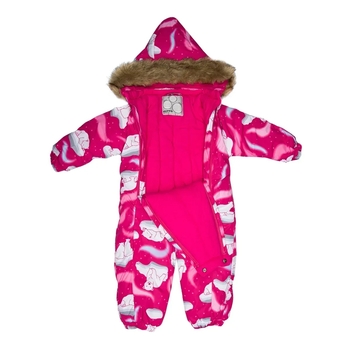 Дитячий зимовий комбінезон Huppa Keira, р.92, фуксія з принтом (31920030-13263-092) - Pampik - 4
