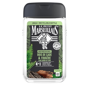Гель-шампунь для чоловіків Le Petit Marseillais 4в1 Ялівець та Екстракт папороті, 250 мл - Pampik