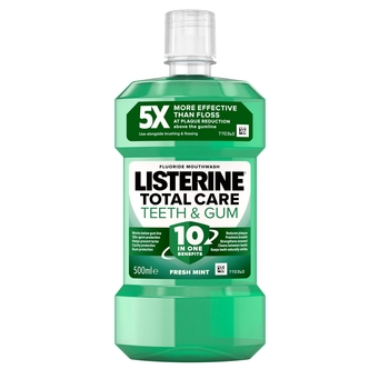 Ополіскувач для ротової порожнини Listerine Total Care Захист зубів та ясен, 500 мл - Pampik