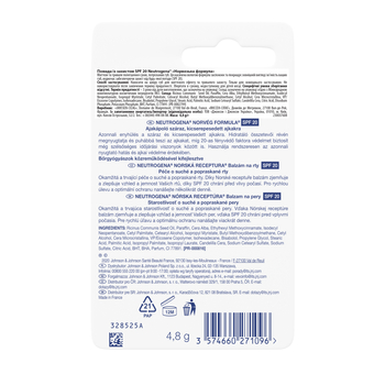 Помада Neutrogena Норвезька формула з SPF 20, 4.8 г - Pampik - 2