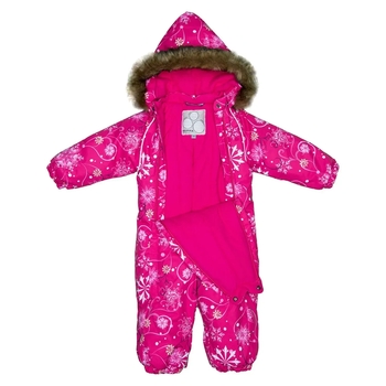 Детский зимний комбинезон Huppa Keira, р.74, фуксия с принтом (31920030-94263-074) - Pampik - 4