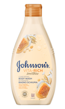 Гель для душу Johnson's Vita-Rich Смузі Доглядовий, з йогуртом, вівсом і медом, 750 мл - Pampik