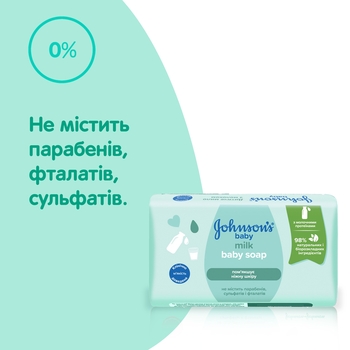 Дитяче мило Johnson’s Baby з екстрактом молока, 90 г - Pampik - 8