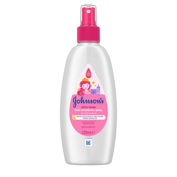 Дитячий спрей-кондиціонер для волосся Johnson's Baby Блискучі локони, 200 мл - Pampik