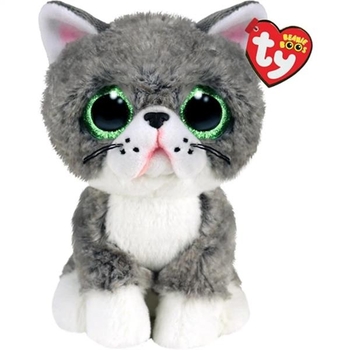 М'яка іграшка TY Beanie Boos Cірий котик Фергюс, 15 см (36581) - Pampik