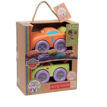 Набор машинок Roo Crew Гоночный шалун оранжевый и зеленый (58021-2) - Pampik