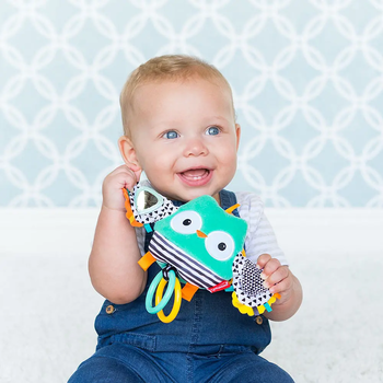 Іграшка м'яка навісна з вібрацією Infantino Сова (216320I) - Pampik - 2