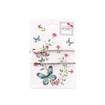 Набір заколок для волосся Lukky з камінням, 2 шт. (T18469) - Pampik