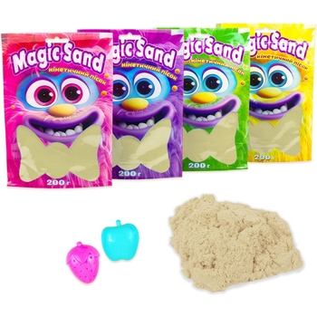 Кінетичний пісок Strateg Magic Sand, класичний, 200 г (39401-1) - Pampik - 2