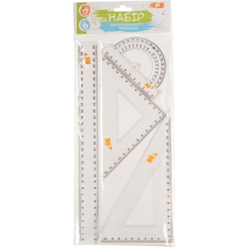 Набір лінійок Yes 4 предмета, 30 см, прозорий (370258) - Pampik