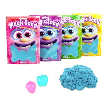 Кінетичний пісок Strateg Magic Sand, блакитний, 200 г (39401-3) - Pampik - 2