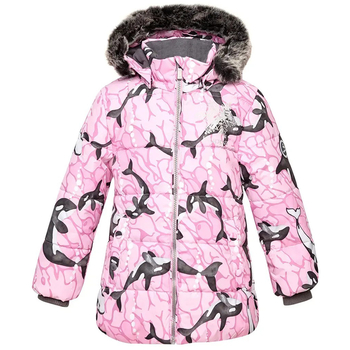 Куртка зимова Huppa Melinda, р.110, світло-рожевий з принтом (18220030-13303-110) - Pampik