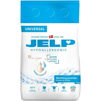 Гіпоалергенний порошок Jelp,гіпоалергенне, універсальне, 2,24 кг - Pampik