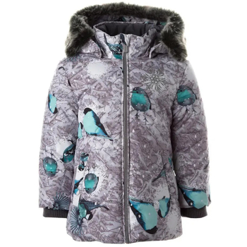 Куртка зимова Huppa Melinda, р.80, сірий з принтом (18220030-23326-080) - Pampik