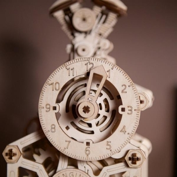 Деревянный механический 3D конструктор Ugears Часы двигателя (70217) - Pampik - 8
