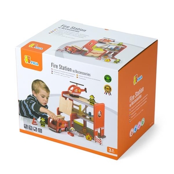 Деревянный игровой набор Viga Toys Пожарная станция (50828) - Pampik - 2
