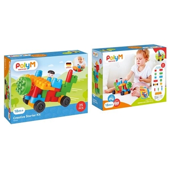 Конструктор PolyM Стартовый набор, 25 деталей (760003) - Pampik