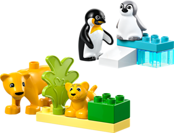 Конструктор LEGO DUPLO Сімейства диких тварин: пінгвіни та леви 10 деталей (10442) - Pampik - 4