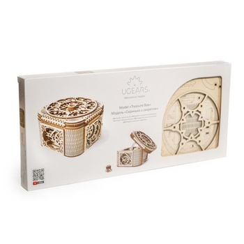 Дерев'яний механічний 3D конструктор Ugears Скринька з секретом (70031) - Pampik - 8