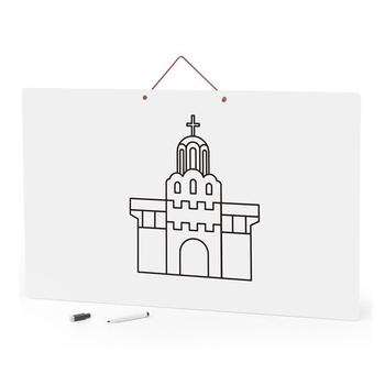 Магнитный пазл Viga Toys Карта мира с маркерной доской на украинском (44508) - Pampik - 3