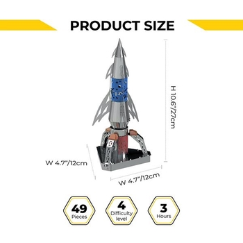 Колекційна модель-конструктор Metal Time Ad Astra Космічна ракета механічна (MT050) - Pampik - 8