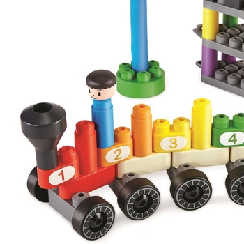 Конструктор PolyM Веселковий поїзд з цифрами, 63 деталі (760022) - Pampik - 8