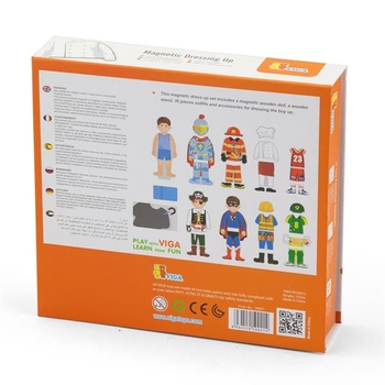 Набор магнитов Viga Toys Гардероб мальчика (50021) - Pampik - 5