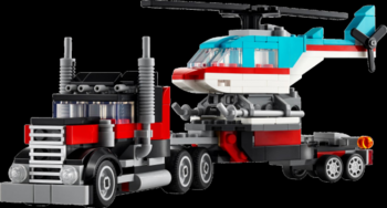 Конструктор LEGO Creator Бортова вантажівка з гелікоптером 270 деталей (31146) - Pampik - 2