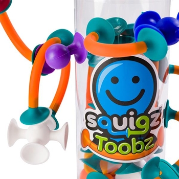 Конструктор Fat Brain Toys Squigz Toobz З'єднай і зігни 18 деталей (FA194-1) - Pampik - 5