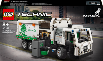 Конструктор LEGO Technic Сміттєвоз Mack LR Electric 503 деталі (42167) - Pampik