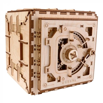 Дерев'яний механічний 3D конструктор Ugears Сейф (70011) - Pampik