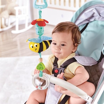 Іграшка-підвіска на коляску Hape Брязкальце Джміль (E0022) - Pampik - 7