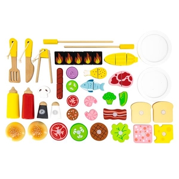 Детский гриль Viga Toys Барбекю с продуктами (44656) - Pampik - 3