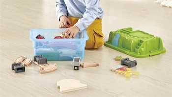 Железная дорога Hape в контейнере Ферма 41 эл. (E3772) - Pampik - 8