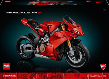 Конструктор LEGO Technic Мотоцикл Ducati Panigale V4 S 1603 деталі (42202) - Pampik