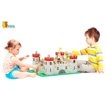 Дерев'яний ігровий набір Viga Toys Іграшковий замок (50310) - Pampik - 3