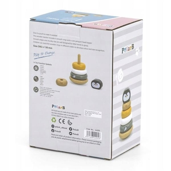 Деревянная пирамидка PolarB Пингвинчик (44205) - Pampik - 4