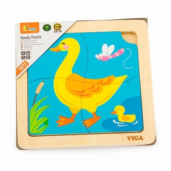 Деревянный минипазл Viga Toys Уточки, 4 эл. (51314) - Pampik