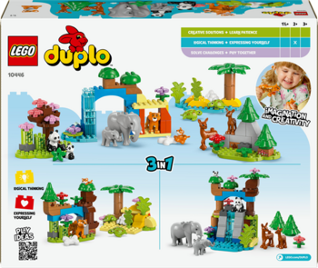 Конструктор LEGO DUPLO Town Сімейства диких тварин 3-в-1, 92 деталі (10446) - Pampik - 3