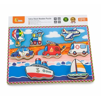 Деревянная рамка-вкладыш Viga Toys Транспорт (56436) - Pampik - 2