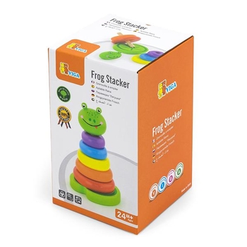 Дерев'яна пірамідка Viga Toys Жабка (50258) - Pampik - 2