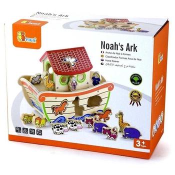 Деревянный сортер Viga Toys Ковчег со зверьками (50345) - Pampik - 2
