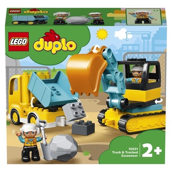 Конструктор LEGO DUPLO Вантажівка та гусеничний екскаватор 20 деталей (10931) - Pampik - 2