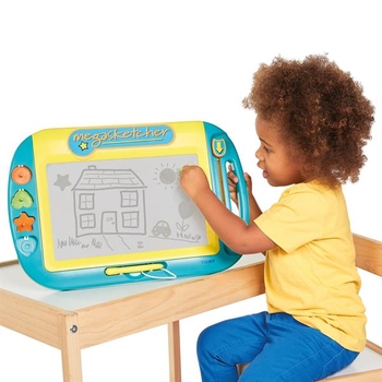 Магнитная доска для рисования Megasketcher голубовато-желтый (E73164) - Pampik - 4