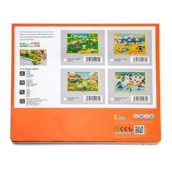 Деревянный пазл Viga Toys Времена года: Весна, 24 элемента (51269) - Pampik - 3